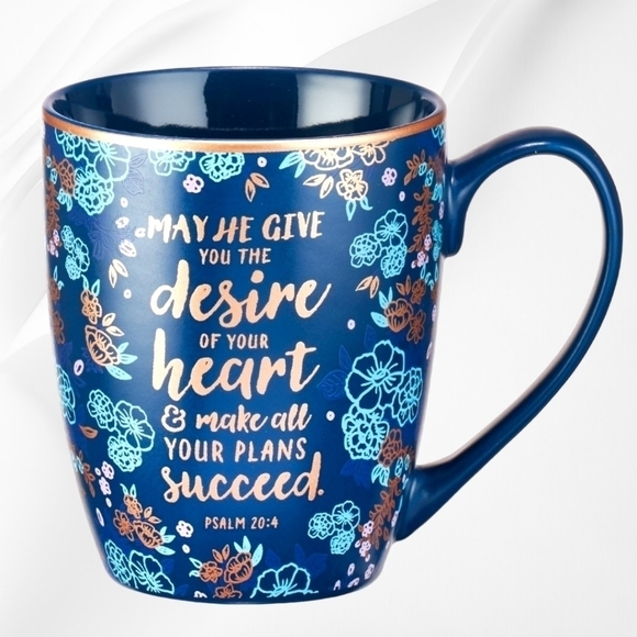 Coffee Cup with Psalm 20:4 Scripture - Picture 2 of 3